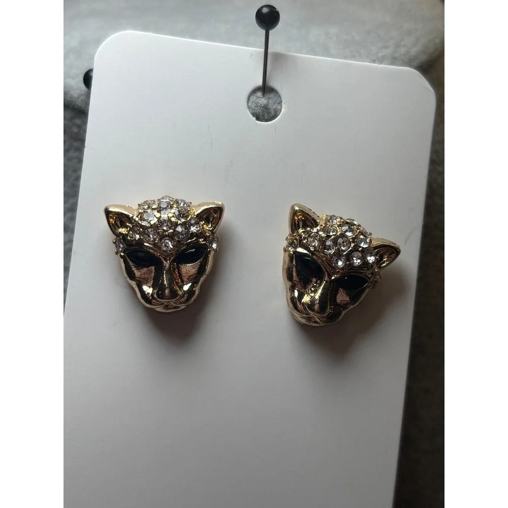 #50. Panther Head Earrings